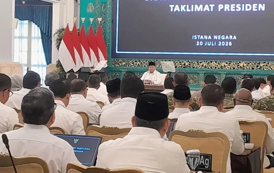 Presiden Prabowo berbicara di Sidang Kabinet Paripurna Istana Negara 20 Juli 2026