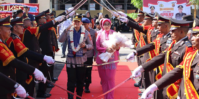 Prosesi serah terima jabatan Kapolres Sabang di Mapolres Sabang