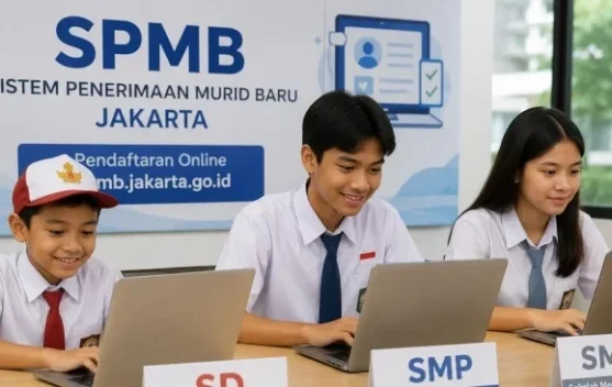 Ilustrasi pendaftaran siswa baru dan proses SPMB yang transparan