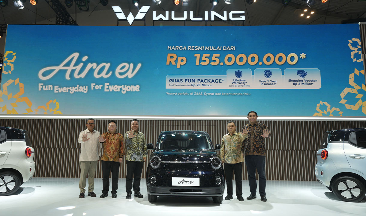 Wuling Aira ev electric city car dengan desain Neo Classic dan interior Cookies & Cream