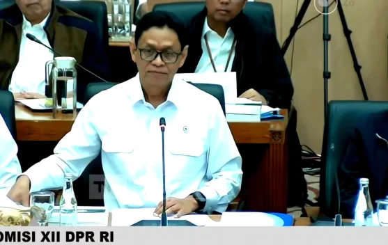 Wamen ESDM Yuliot Tanjung memaparkan laporan keuangan ESDM 2025 di DPR