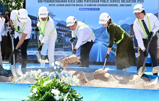 Groundbreaking pembangunan MASTRAN BRT di Leuwipanjang, Kabupaten Bandung