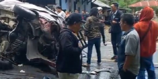 Lokasi kecelakaan di Jalan Medan–Berastagi, Sibolangit