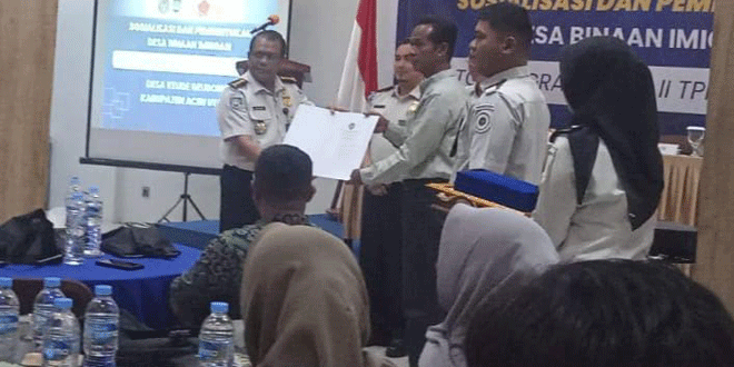 Peresmian Gampong Binaan Imigrasi Keude Geudong di Aceh Utara