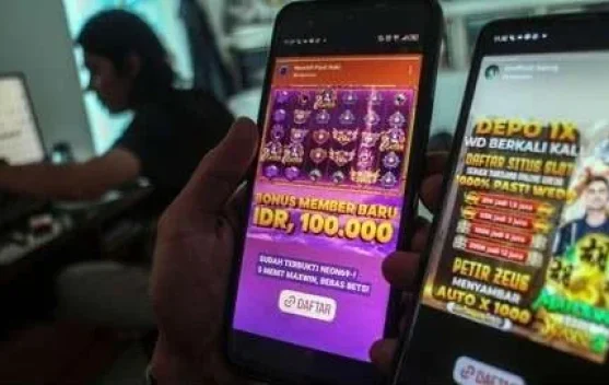 Ilustrasi pemberantasan judi online dan penutupan rekening penampung