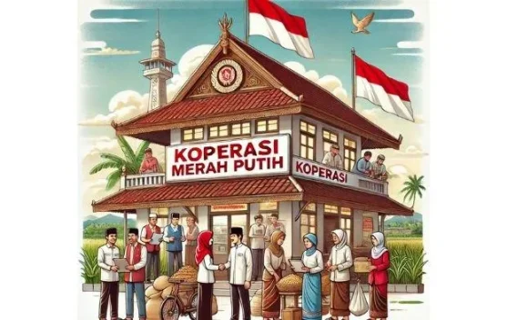 Aktivitas koperasi desa yang menampilkan produk UMKM dan pertemuan anggota