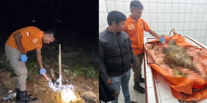 Lokasi penemuan kerangka di Lingkungan III Bonalumban, Pandan, Tapanuli Tengah