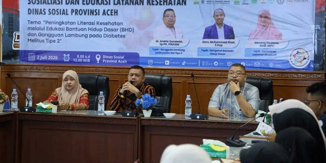 Peserta sosialisasi literasi kesehatan ASN di Aula Dinas Sosial Aceh