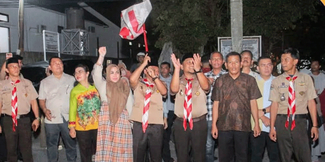 Pelepasan kontingen Pramuka Labuhanbatu menuju Jambore Daerah Sumut XI di Rantauprapat
