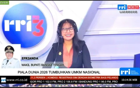 Pedagang UMKM menjual kopi dan kuliner lokal di lokasi nobar Piala Dunia Bangka Tengah
