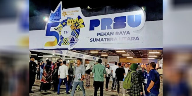 Suasana sepi di arena Pekan Raya Sumatera Utara ke-50