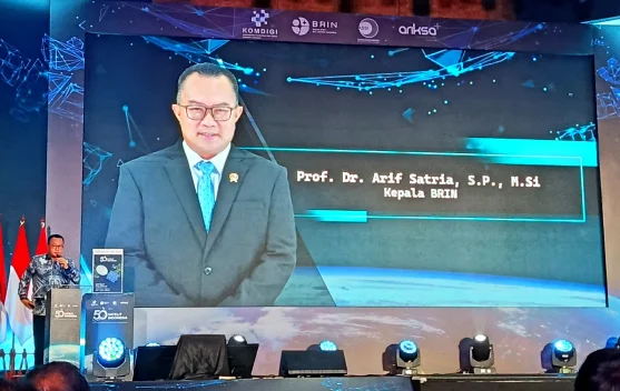Peringatan 50 Tahun Satelit Indonesia di kantor BRIN Jakarta