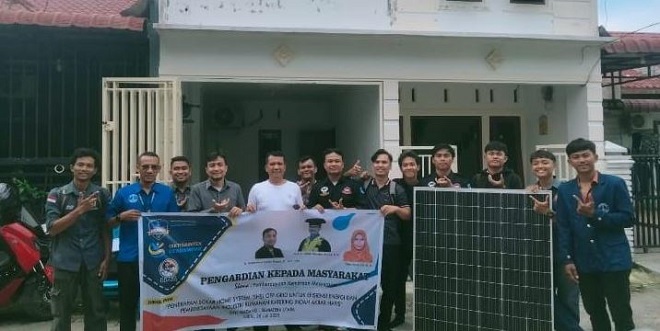 Pemasangan panel surya dan baterai Solar Home System untuk usaha katering rumahan