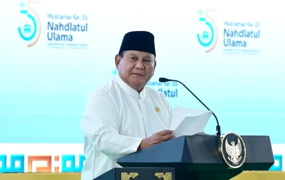 Presiden Prabowo membuka Muktamar ke-35 NU di Pondok Pesantren Bahrul Ulum Jombang