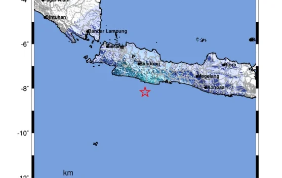 Peta lokasi episenter gempa Pangandaran Jawa Barat dan pernyataan BMKG