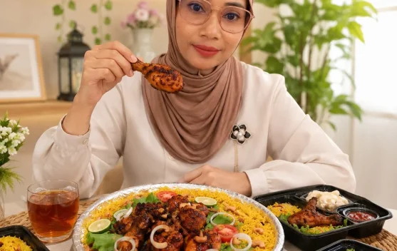 Nasi kebuli ayam Larisov Dapur Mamakei dengan cita rasa Timur Tengah yang disesuaikan untuk lidah Indonesia