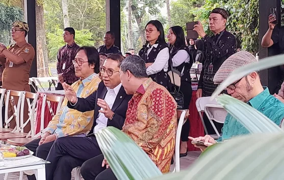 Menteri Kebudayaan Fadli Zon saat membuka acara Karantina Gita Bahana Nusantara di Depok