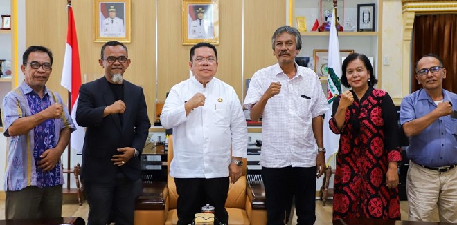 Audiensi Wali Kota mendukung Sudirman Cup 7 dan Pesta Olob-olob di Pematangsiantar