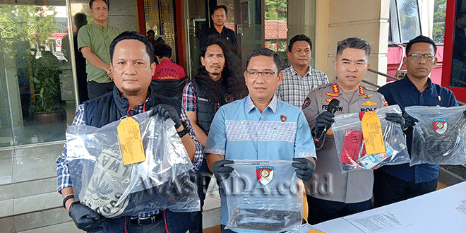 Tim Jatanras Polda Sumut saat penangkapan pelaku pembunuhan sopir taksi
