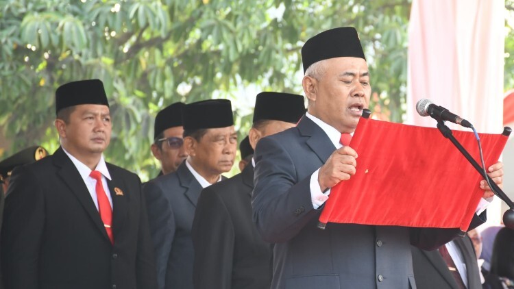 Upacara HUT ke-81 RI di Pendopo Ronggo Djoemeno Caruban