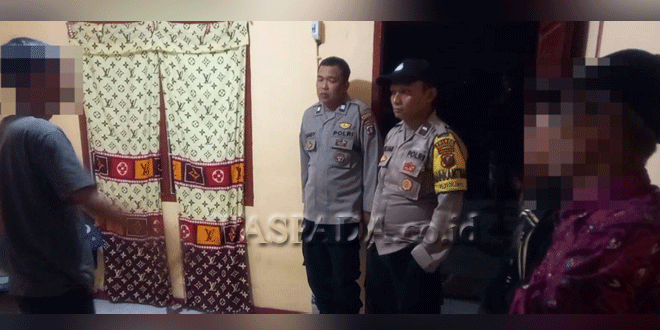 Petugas kepolisian turun tangan menyelesaikan perselisihan keluarga di Siantar Marihat