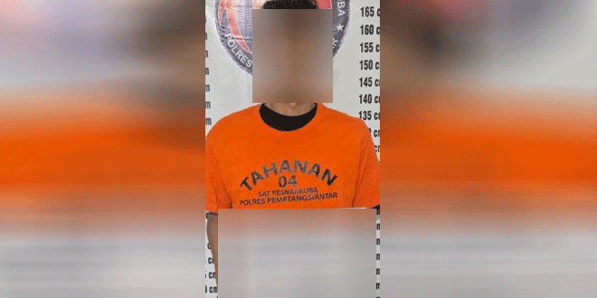 Polisi mengamankan tersangka dan barang bukti sabu 9,05 gram di Pematangsiantar
