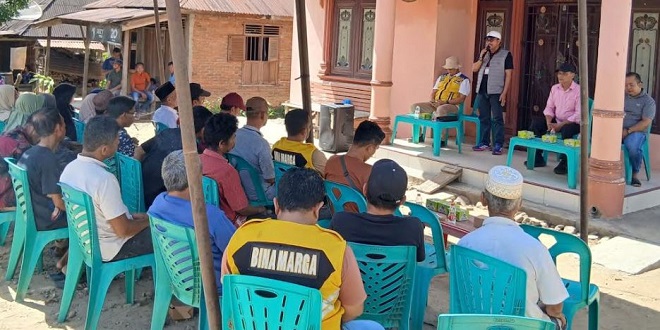 Peta lokasi atau kondisi ruas Jalan Sihaporas yang akan direkonstruksi di Kecamatan Sosopan Sumut