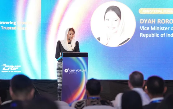 Wakil Menteri Perdagangan Dyah Roro Esti berbicara di CRIF Forum Indonesia 2026