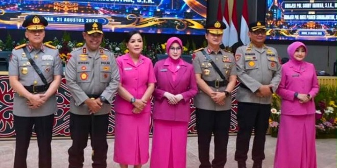 Sertijab Wakapolda Sumut di Aula Tribata Mapoldasu