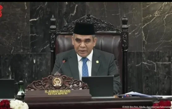 Ahmad Muzani saat pidato Sidang Tahunan MPR menyoroti Sekolah Rakyat dan Sekolah Unggul Garuda