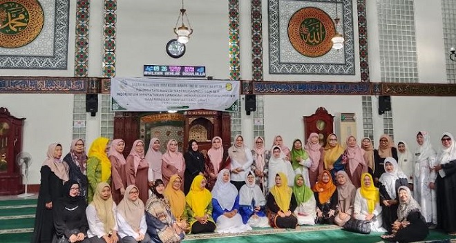 Acara Maulid Nabi BKOW Sumut di Masjid Raya Aceh Sepakat Medan