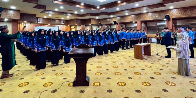 Pelantikan 228 PNS Aceh di Gedung Serba Guna Banda Aceh