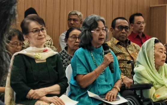 Halida Nuriah Hatta berbicara di konferensi pers Gereja Katedral Jakarta 11 Agustus 2026