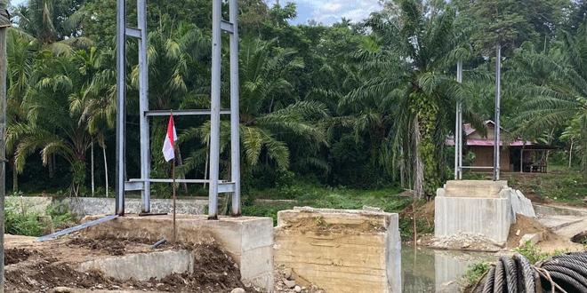 Peresmian Jembatan Garuda Putih di Gampong Saweuk, Aceh Utara