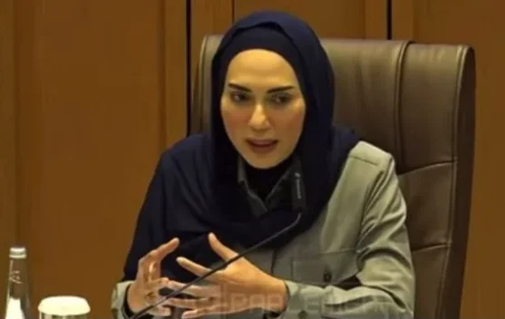 Wakil Ketua DPR Sari Yuliati menerima aspirasi soal RUU Perampasan Aset di Kompleks Parlemen