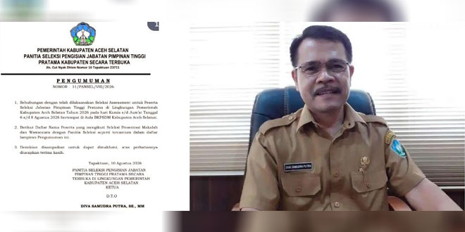 Ilustrasi seleksi Jabatan Pimpinan Tinggi Pratama di Pemerintah Kabupaten Aceh Selatan