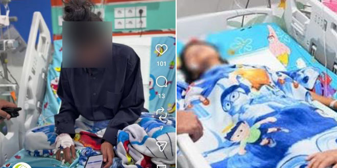 Ilustrasi perawatan pasien remaja di ruang perawatan intensif rumah sakit