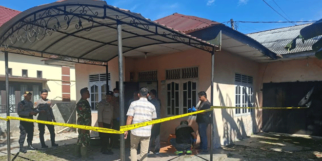 Ilustrasi rumah korban dan area kejadian di Deliserdang