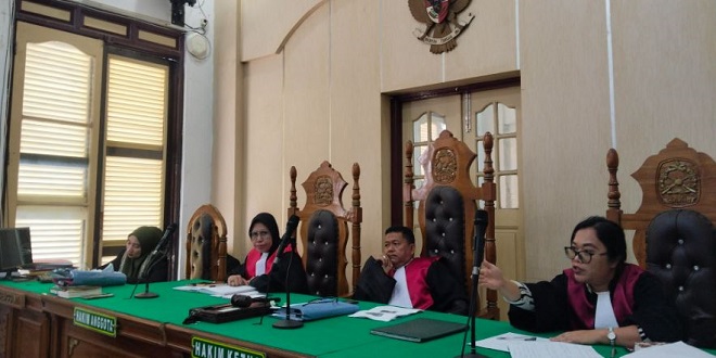 Sidang vonis pemerasan di Pengadilan Negeri Medan