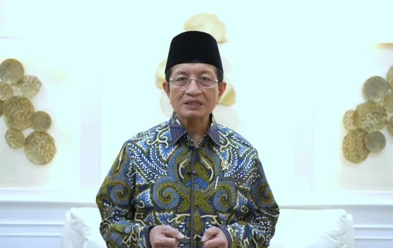 Menteri Agama Nasaruddin Umar berbicara di acara resmi tentang pembinaan umat
