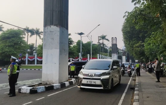 Gedung DPR/MPR RI di Jakarta Pusat menjelang sidang tahunan