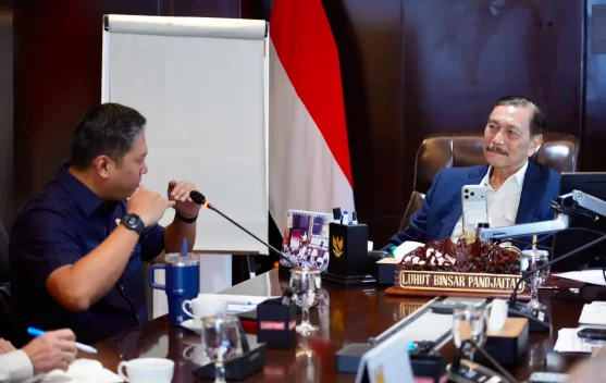 Ketua DEN Luhut Binsar Pandjaitan meninjau pembenahan Program Makan Bergizi Gratis