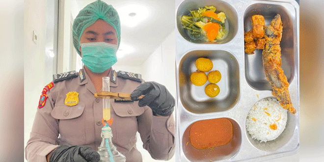 Petugas Dokkes memeriksa keamanan pangan MBG di dapur SPPG 2 YKB Pematangsiantar