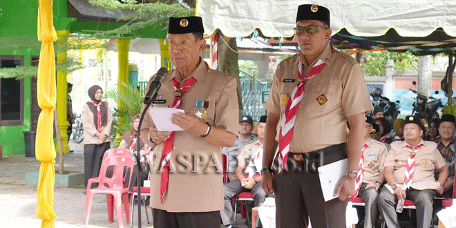 Wakil Wali Kota Sabang memberi arahan pada peringatan Hari Pramuka ke-65