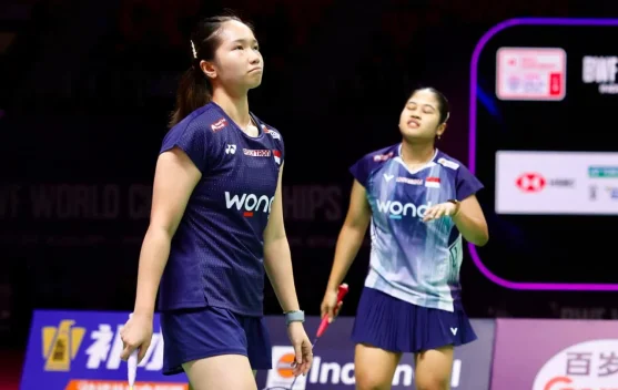 Rachel Allesya Rose dan Febi Setianingrum saat berlaga di Kejuaraan Dunia BWF 2026