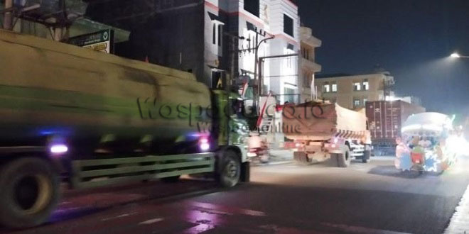 Kerusakan Jembatan Payaroba di Binjai dan truk pengangkut barang melintas di jalan kota