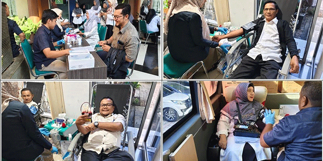 Peserta donor darah ASN dan PPPK di halaman Dinas Kesehatan Aceh