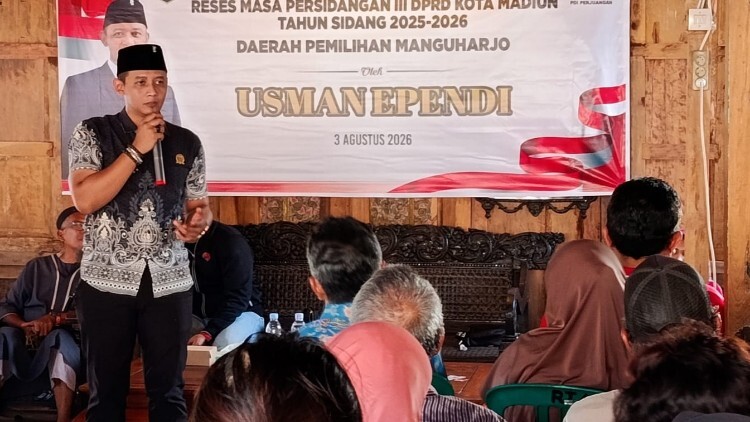 Usman Ependi saat reses DPRD Kota Madiun membahas perubahan desil dan kesejahteraan