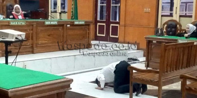 Sidang pembacaan putusan Hendra Parwana di Pengadilan Negeri Medan