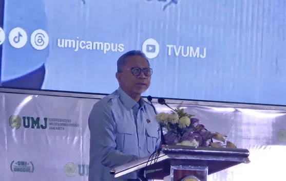Zulkifli Hasan menyampaikan capaian pemerintahan di Universitas Muhammadiyah Jakarta